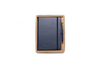 Vegan Executive Set - Notebook with Pen (Blue)