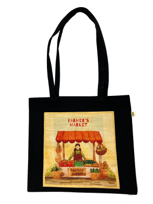 Spice Cart Cotton Canvas Tote Bag (15 inch x 13 inch)