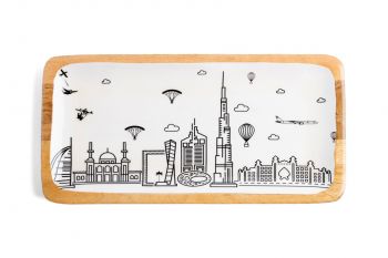 Rect Platter - Dubai Skyline