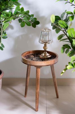 Side Table - Black Gold